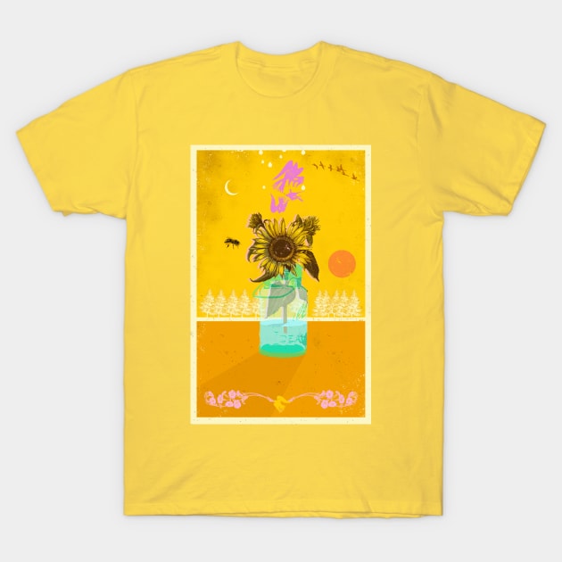 SUNFLOWER JAR T-Shirt by Showdeer